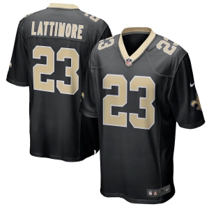 Men's Marshon Lattimore Black Player Limited Team Jersey