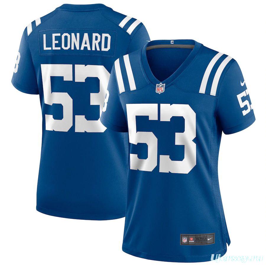 Women's Darius Leonard Royal Player Limited Team Jersey
