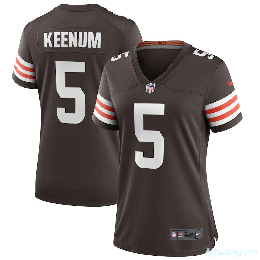 Women's Case Keenum Brown Player Limited Team Jersey