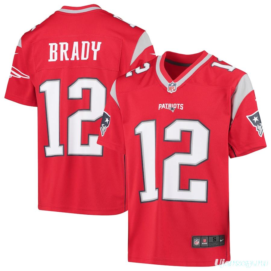 Youth Tom Brady Red Inverted Player Limited Team Jersey