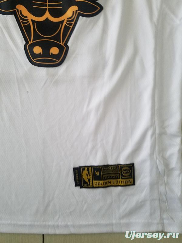 Michael Jordan 23 White Golden Edition Jersey