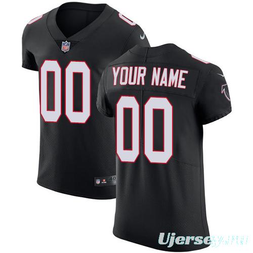 Men's Black Alternate Customized Elite Team Jersey