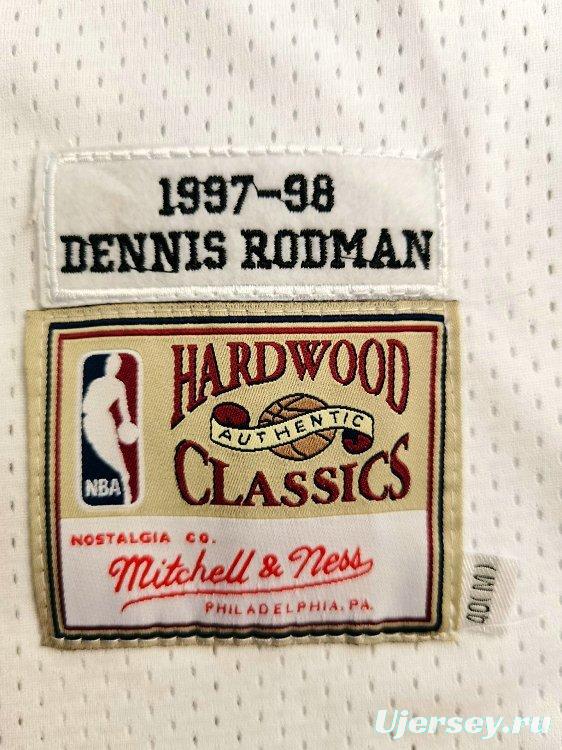 Men's Dennis Rodman White Retro Classic Team Jersey