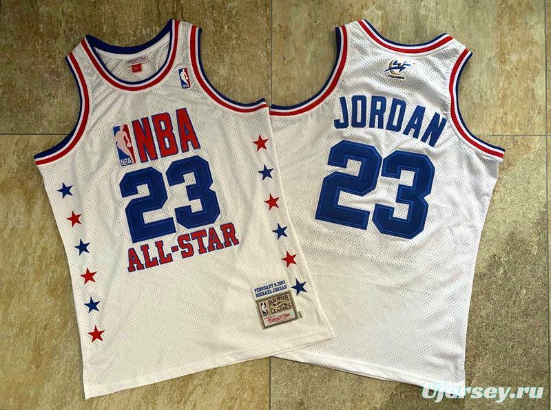 Men's Michael Jordan White Retro Classic Team Jersey