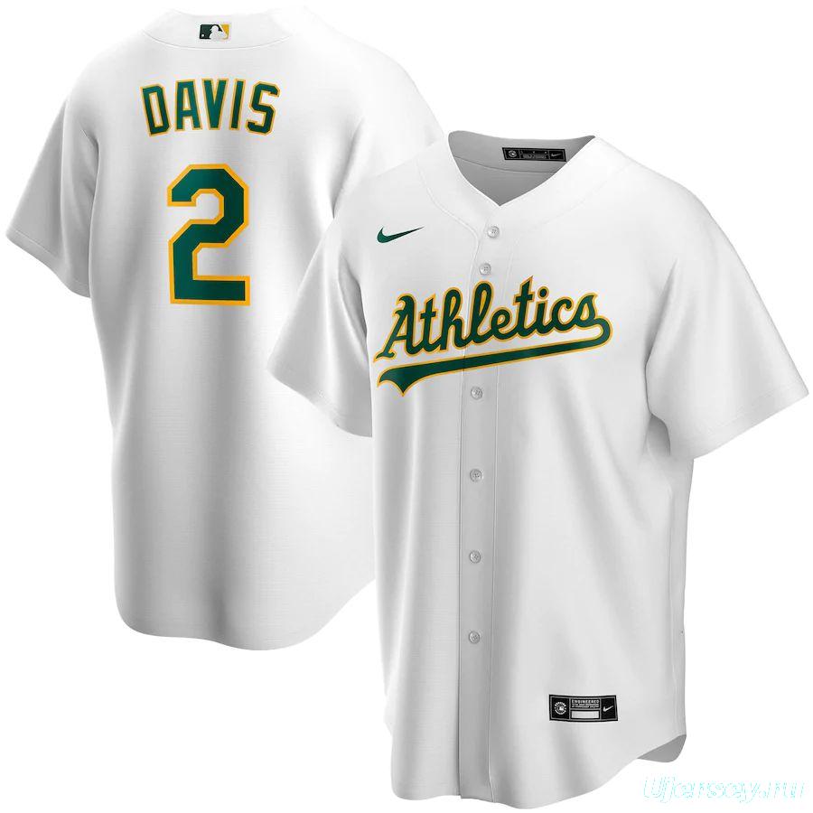 Men's Khris Davis White Home 2020 Player Team Jersey