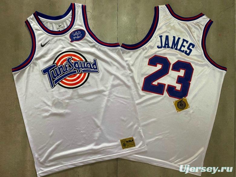 Men's LeBron James White Retro Classic Team Jersey