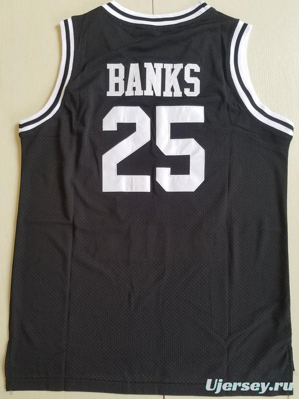 The Fresh Prince of Bel-Air Alfonso Ribeiro Carlton Banks Bel-Air Academy Black Basketball Jersey