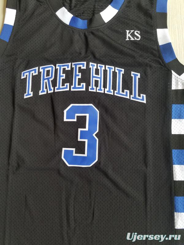 Antwon Skills Taylor 3 One Tree Hill Ravens Black Basketball Jersey