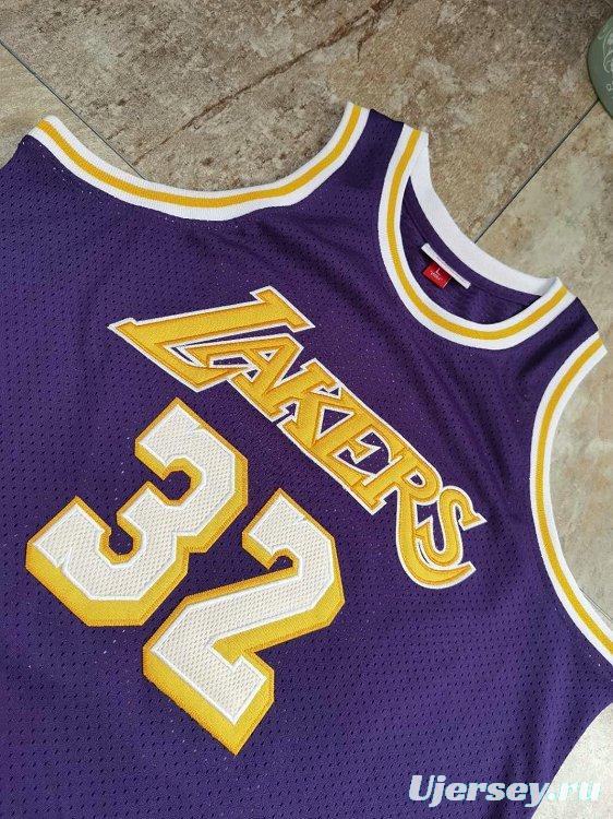 Men's Earvin Johnson Purple Retro Classic Team Jersey