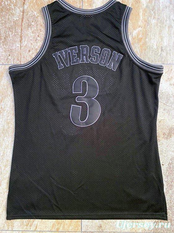 Men's Allen Iverson Black Retro Classic Team Jersey