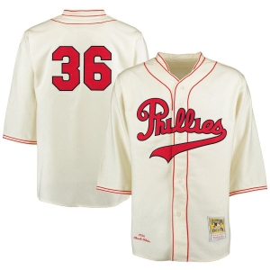 Men's 1936 Chuck Klein Cream Throwback Jersey