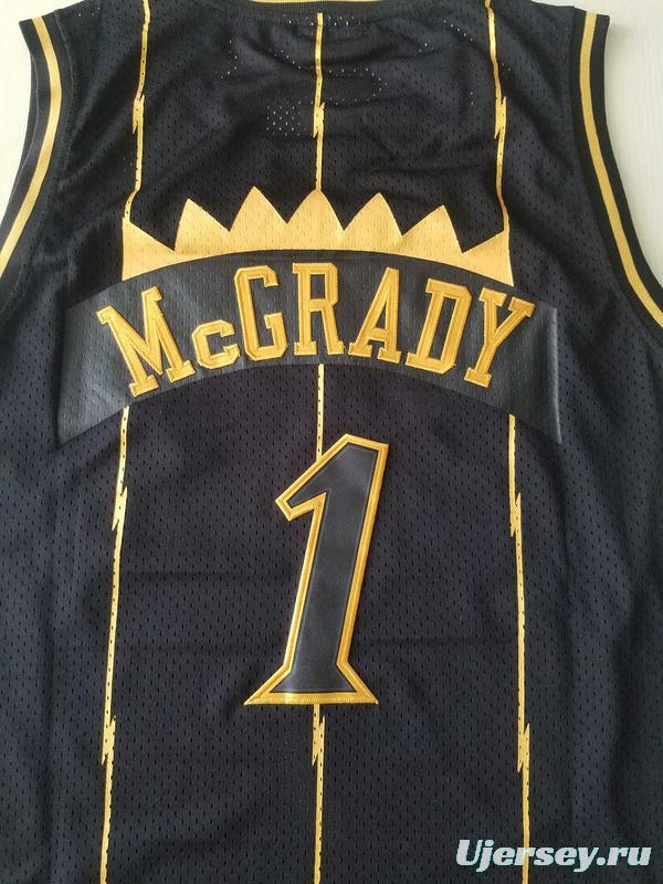 Tracy McGrady 1 1998-99 Throwback Classics Black Golden Edition Jersey