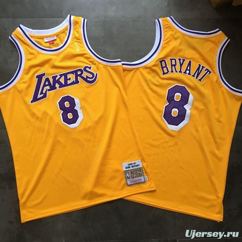 Men's Kobe Bryant Yellow Retro Classic Team Jersey