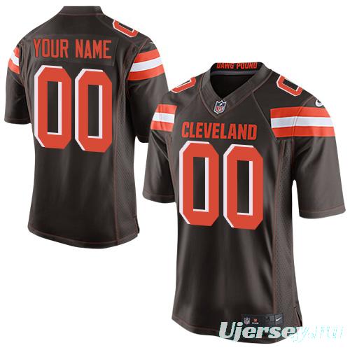 Men's Brown Custom Team Jersey - Elite