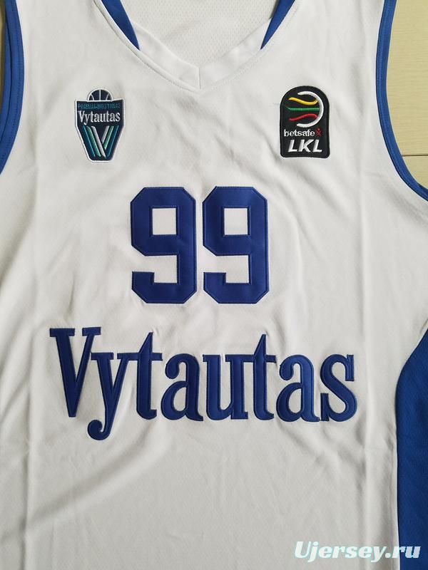 Lavar Ball 99 Lithuania Vytautas White Basketball Jersey