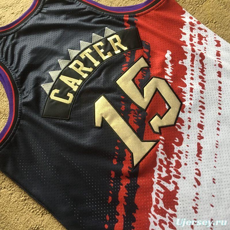 Men's Vince Carter Black And White Retro Classic Team Jersey