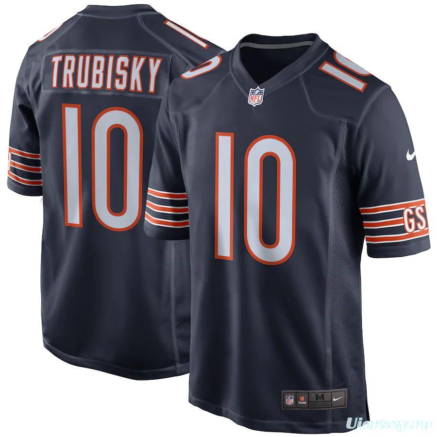 Men's Mitchell Trubisky Navy Player Limited Team Jersey