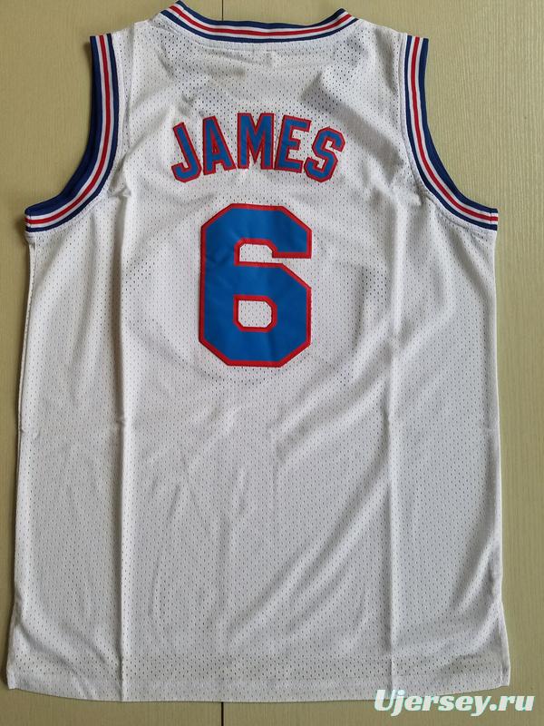 LeBron James 6 Movie Edition White Basketball Jersey