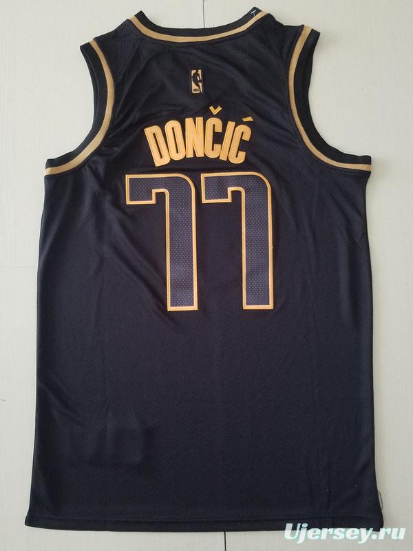 Luka Dončić 77 Black Golden Edition Jersey