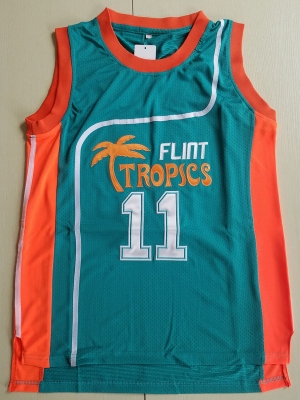 Flint Tropics 11 Ed Monix Basketball Jersey Semi Pro Team