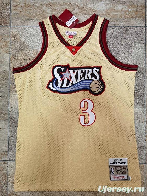 Men's Allen Iverson Golden Retro Classic Team Jersey