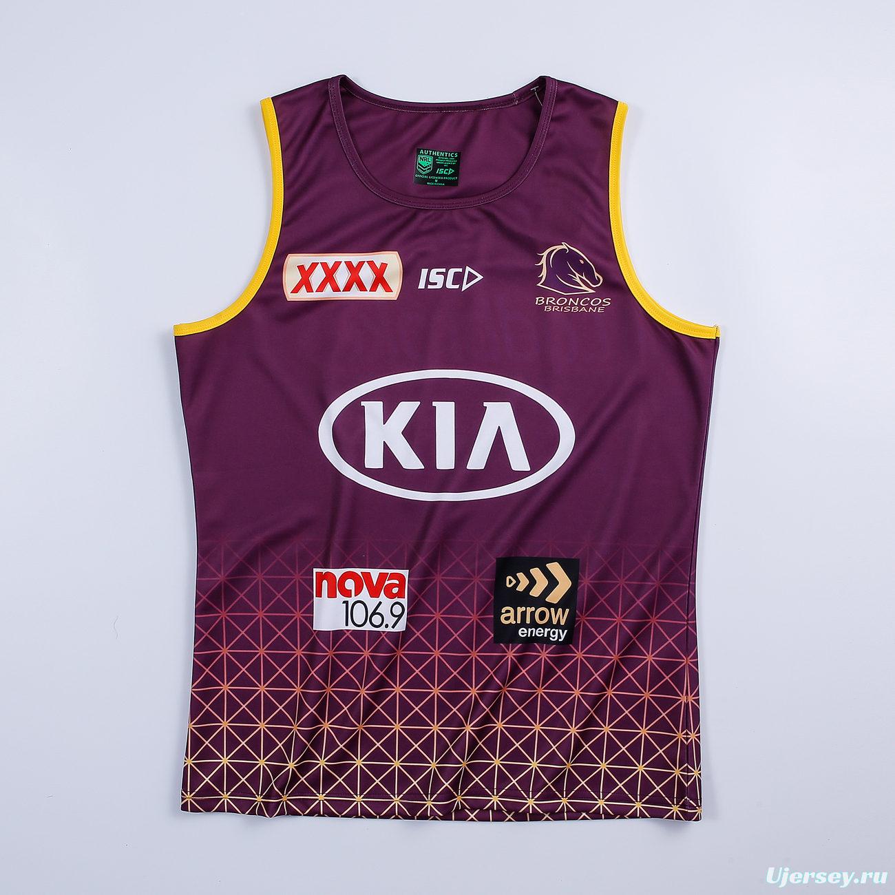 Brisbane Broncos 2020 Men's Training Rugby Singlet