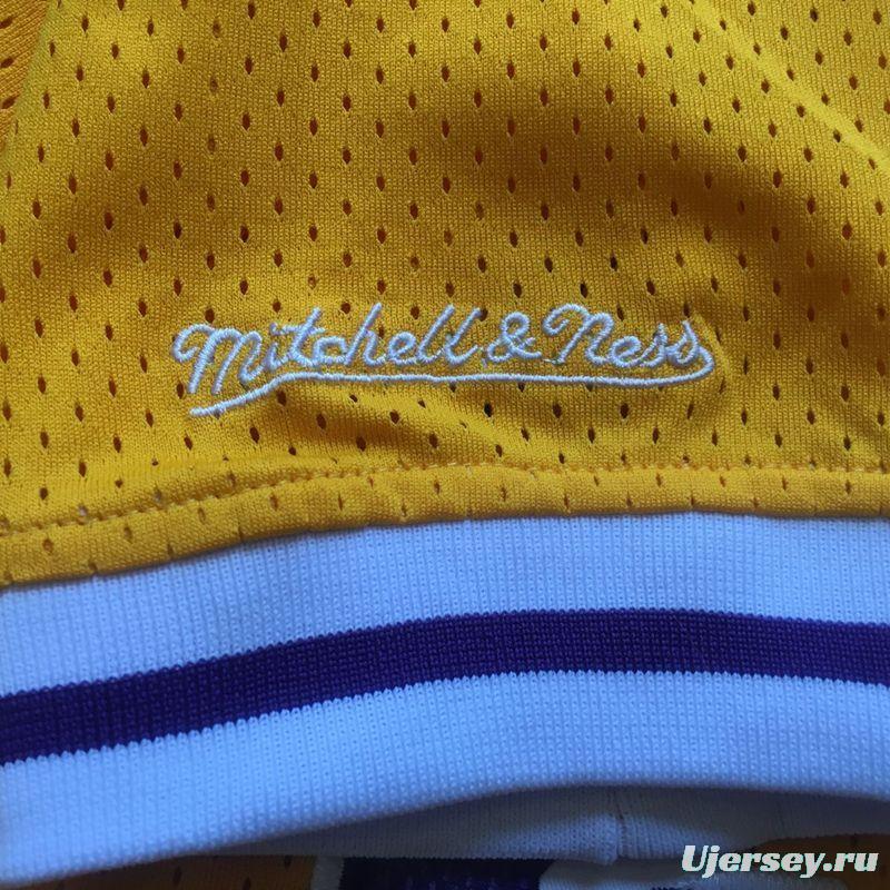 Men's LeBron James Yellow Retro Classic Team Short Sleeve Jersey