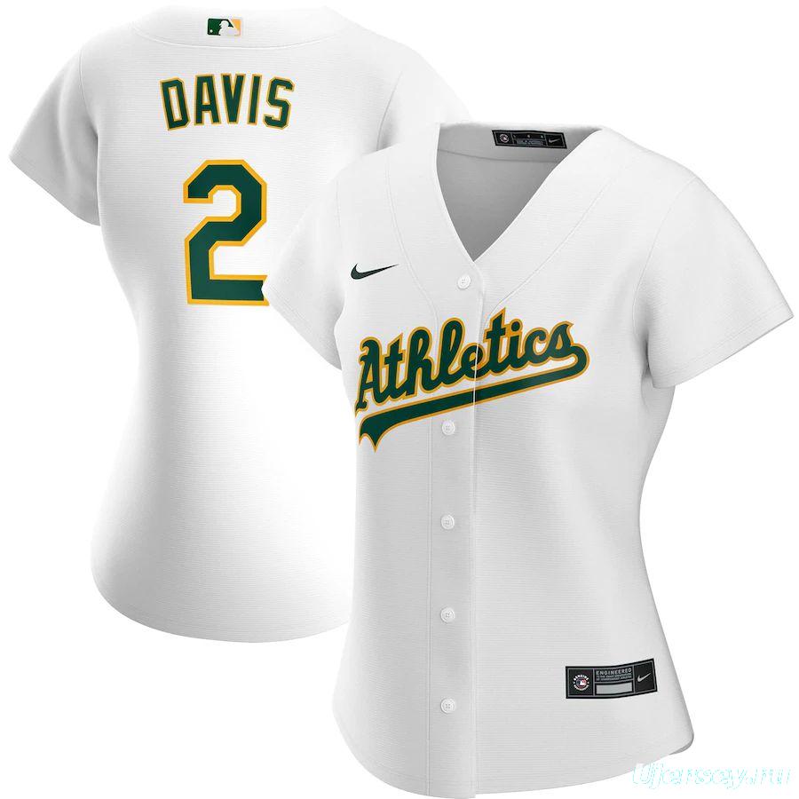 Women's Khris Davis White Home 2020 Player Team Jersey