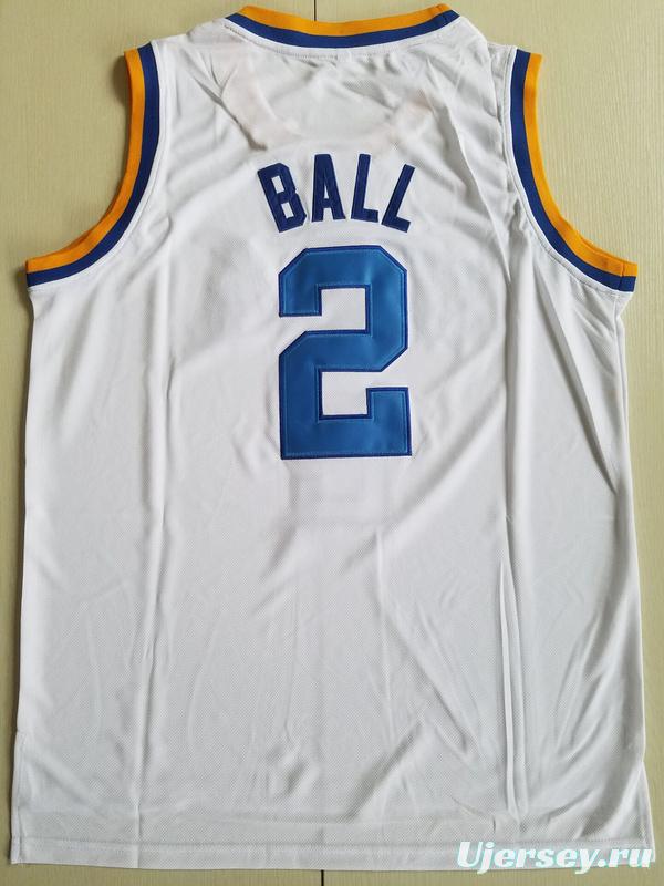 Lonzo Ball 2 UCLA College White Basketball Jersey