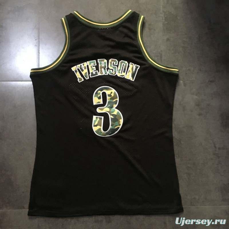 Men's Allen Iverson Black Retro Classic Team Jersey