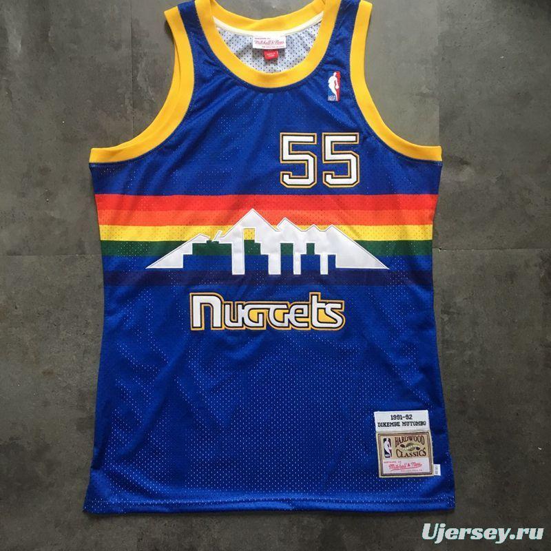 Men's Dikembe Mutombo Blue Retro Classic Team Jersey