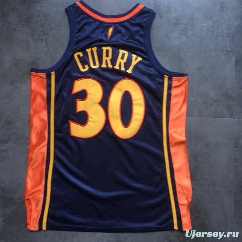 Men's Stephen Curry Navy Blue Retro Classic Team Jersey