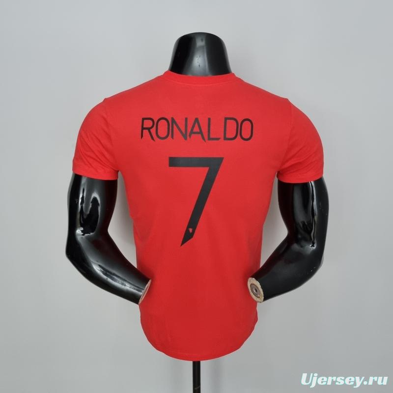 Mens Adidas Manchester United Ronaldo 7 Red T-shirts #K000157