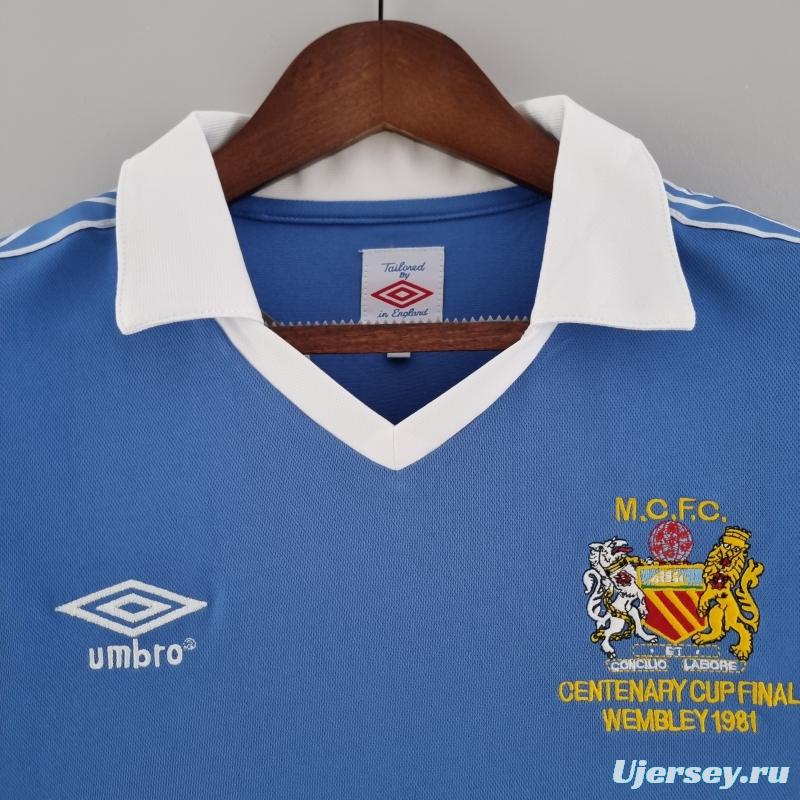 Retro Manchester City 81/82 Home Soccer Jersey