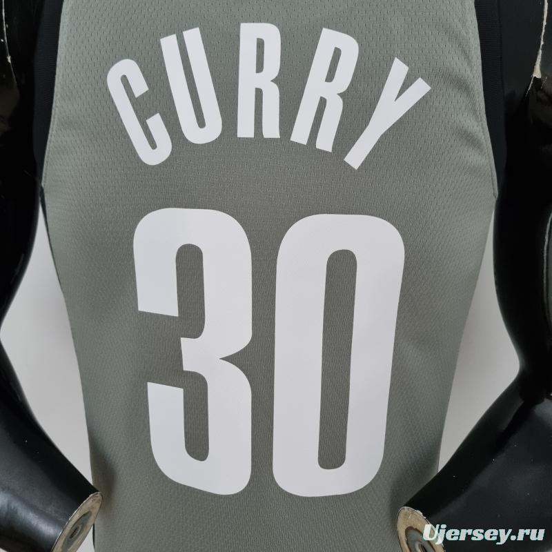 75th Anniversary Curry #30 Brooklyn Nets City Edition Gray NBA Jersey