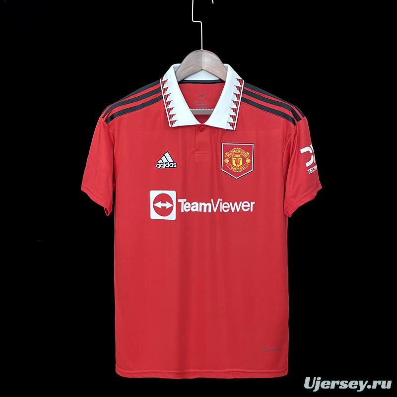 22/23 Manchester United Home  Soccer Jersey