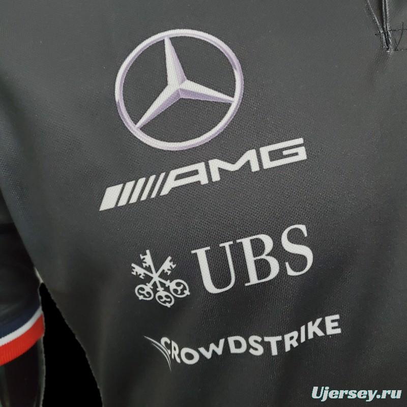 F1 Formula One Racing Suit; Mercedes POLO Black 