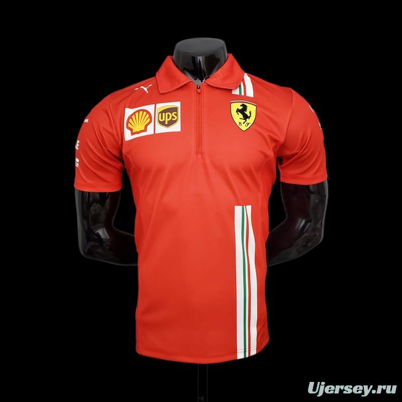 F1 Formula One; Ferrari Racing Suit Polo Red 