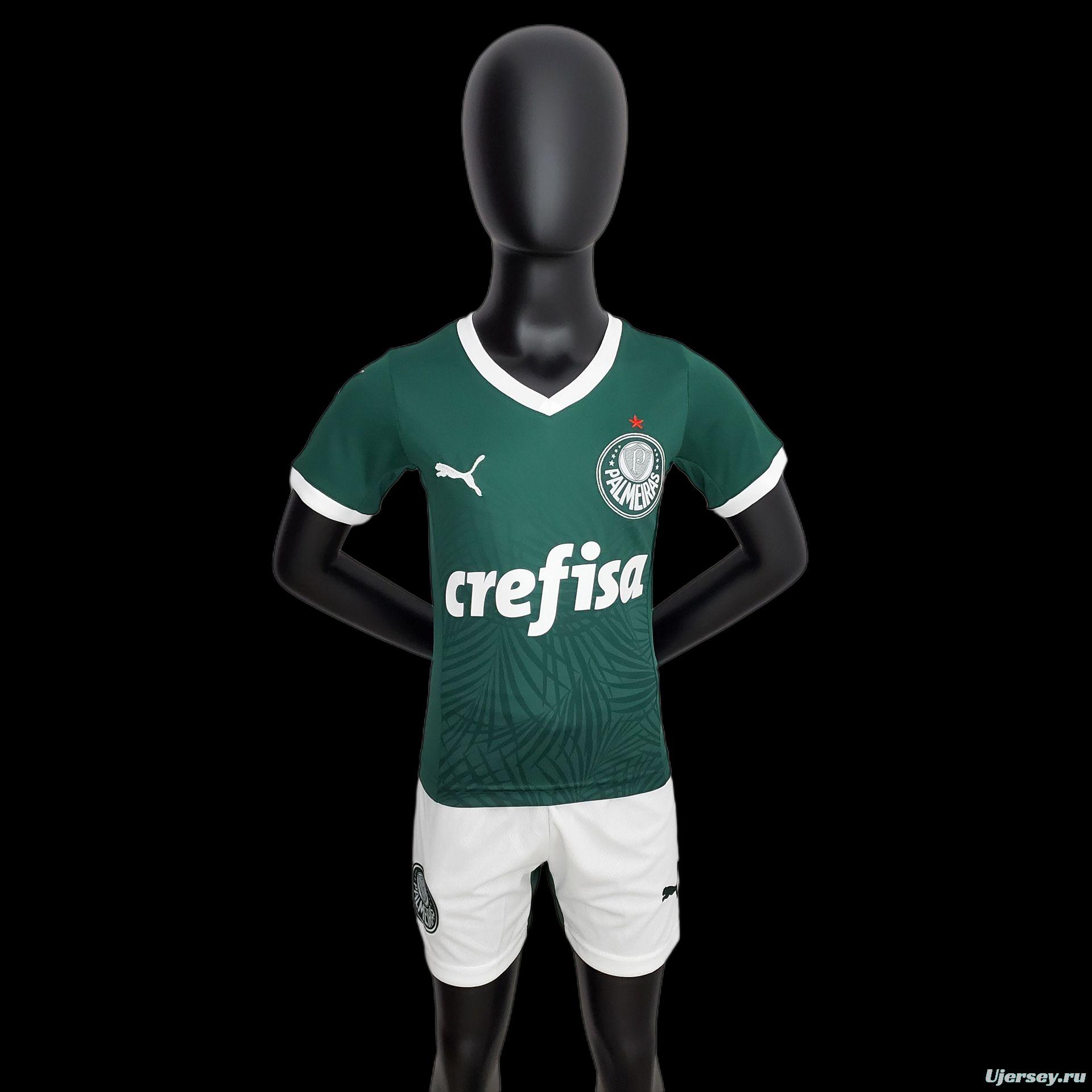 22/23 Palmeiras Home Kids Size 16-28 Soccer Jersey