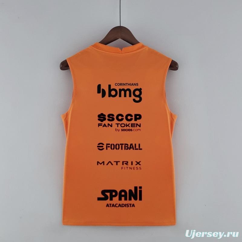 22/23 All Sponsors Corinthians Vest Pre-match Training Orange