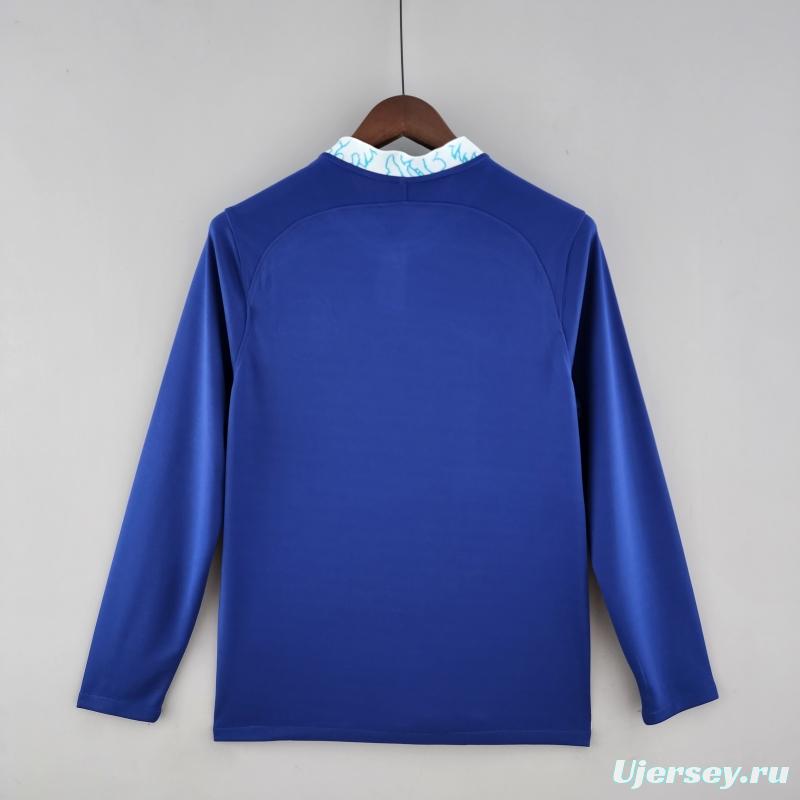 22/23 Long Sleeve Chelsea Home  Soccer Jersey