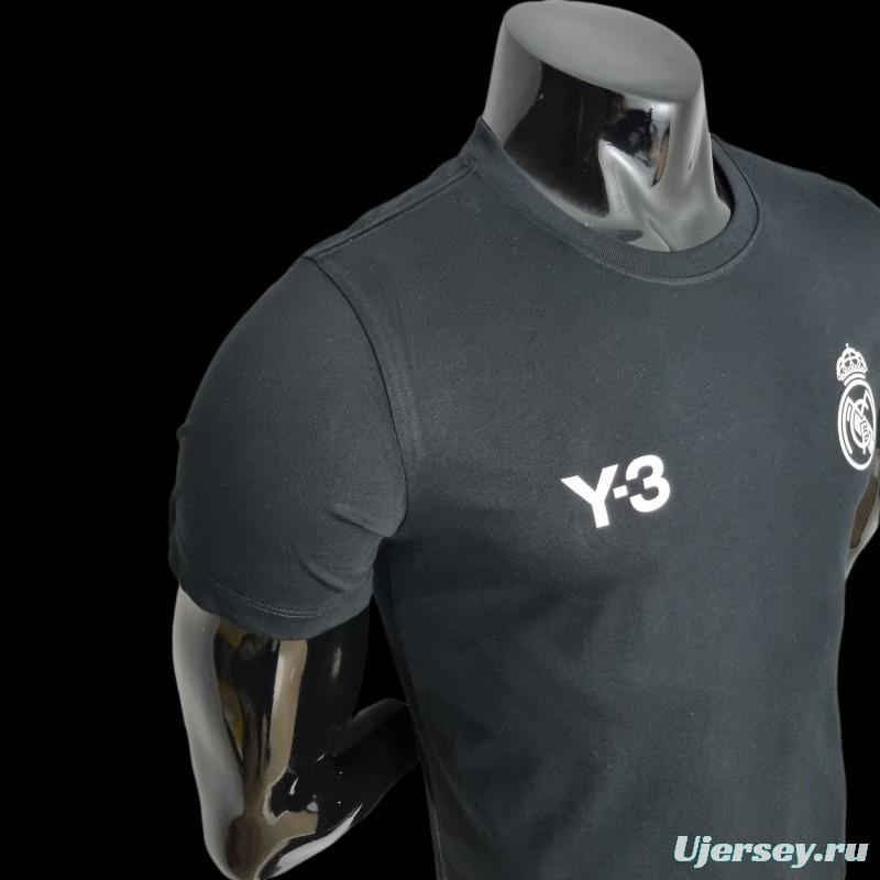 22/23 Real Madrid Y3 Black T-Shirts #0055