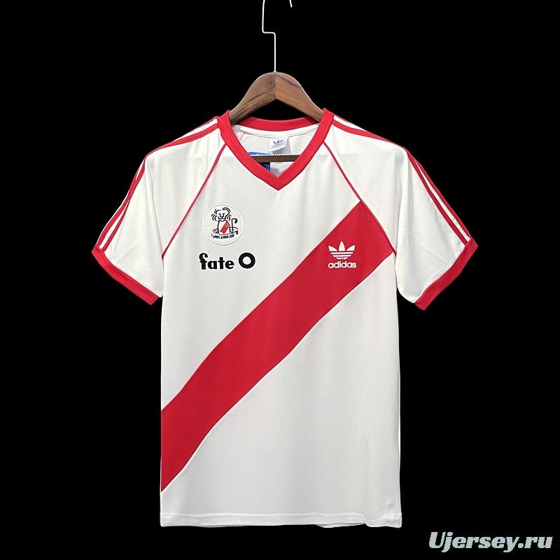 Retro 1986 River Plate Home Soccer Jersey