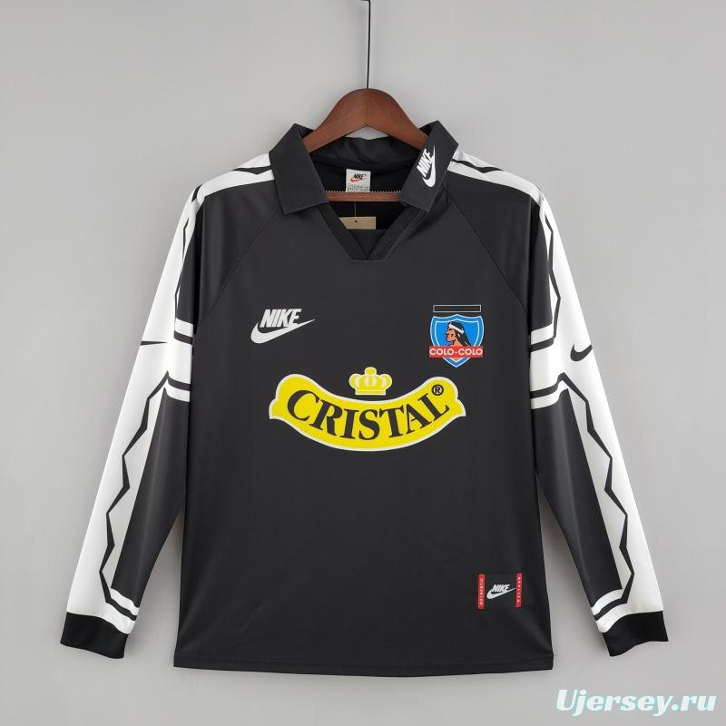 Retro 1995 Long Sleeve Colo Colo Away Soccer Jersey