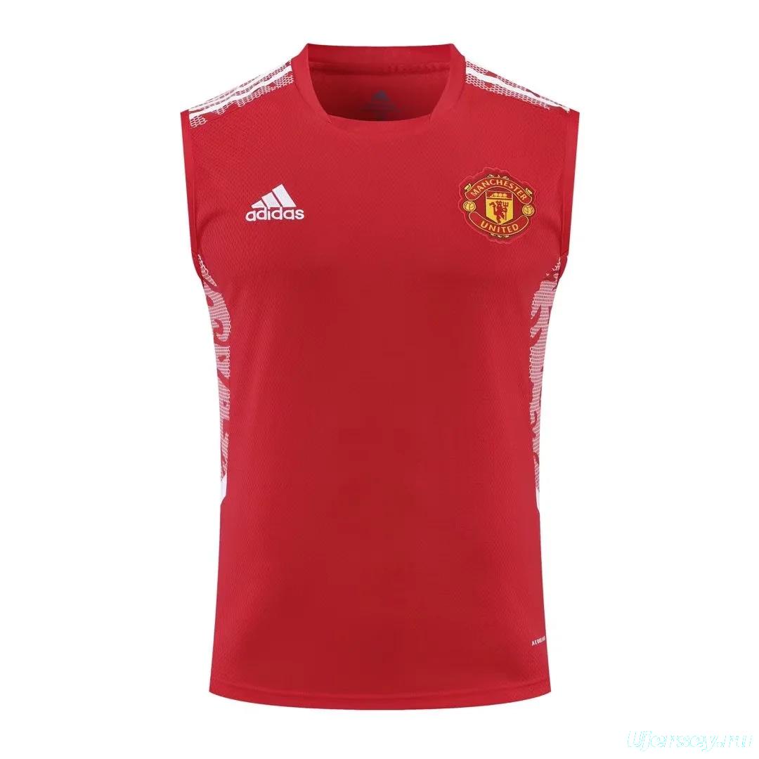 22/23 Manchester United Pre-Training Jersey Red Vest