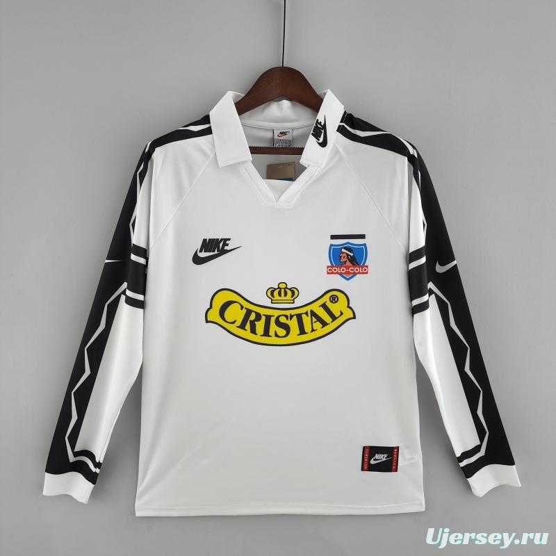 Retro 1995 Long Sleeve Colo Colo Home Soccer Jersey