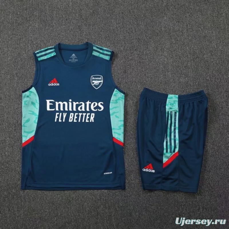 22/23 Arsenal Pre-match Training Jersey Royal Blue Vest