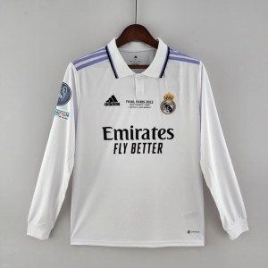 22/23 14 Champions Edition Real Madrid Long Sleeve Home Soccer Jersey