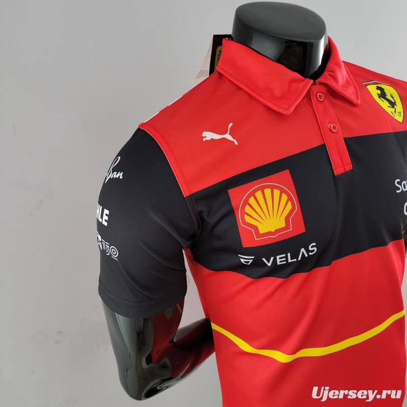 2022 F1 Ferrari Red/Yellow Polos #0006
