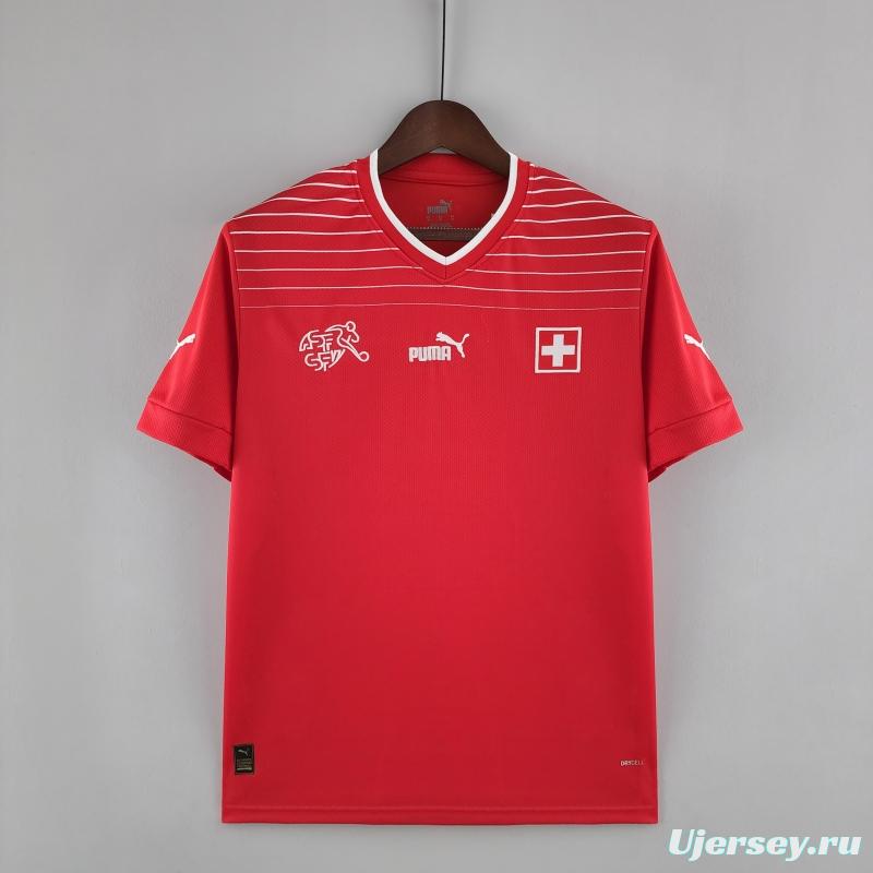 2022 Switzerland Home Soccer Jersey